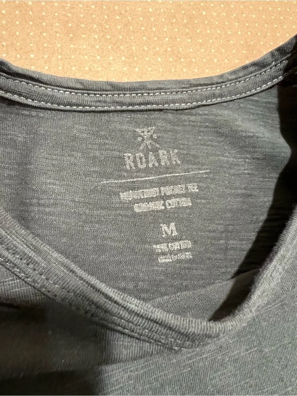 Roark Men's Classic Crew Neck Organic Cotton Dark Gray Pocket T-Shirt (M) - Picture 5 of 12